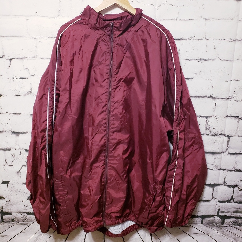 Women's Burgundy Windbreaker Jacket